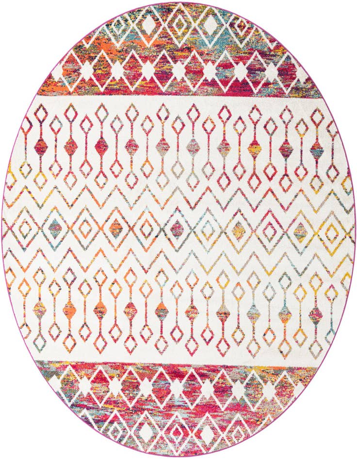 Detail image of 10' x 10' Moroccan Trellis Round Rug