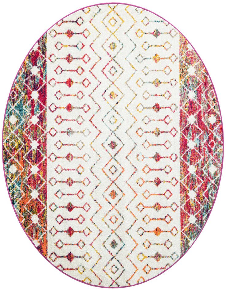 Detail image of 6' x 6' Moroccan Trellis Round Rug