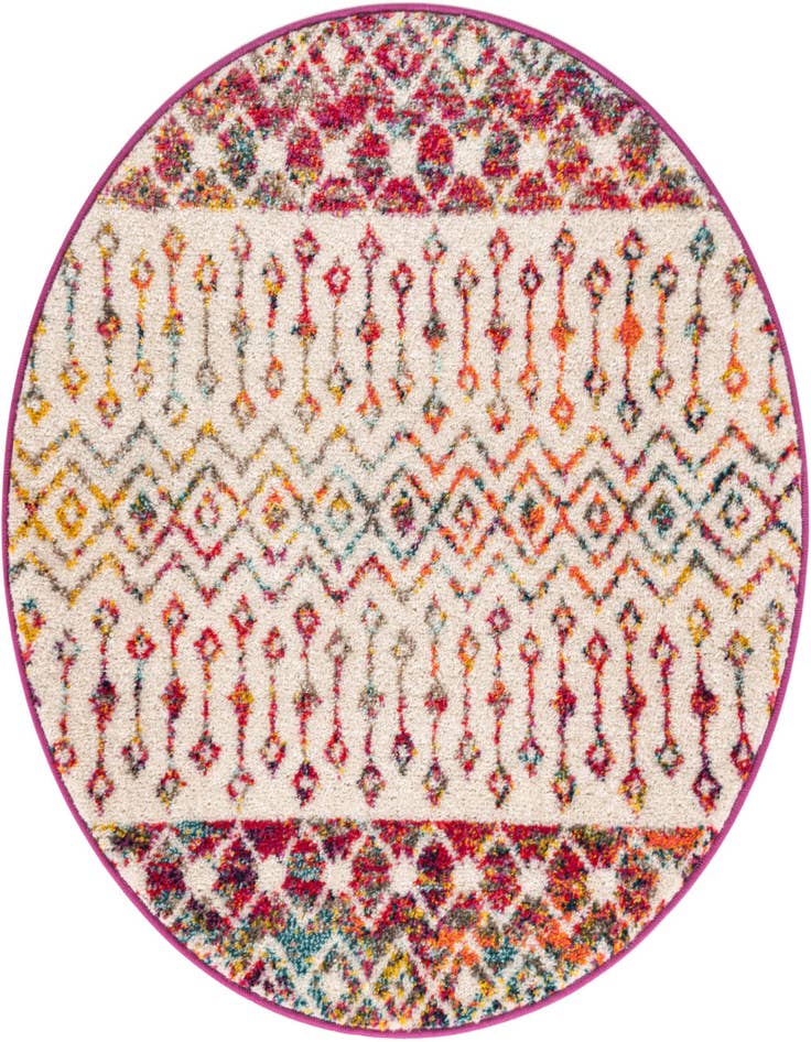 Detail image of 3' x 3' Moroccan Trellis Round Rug