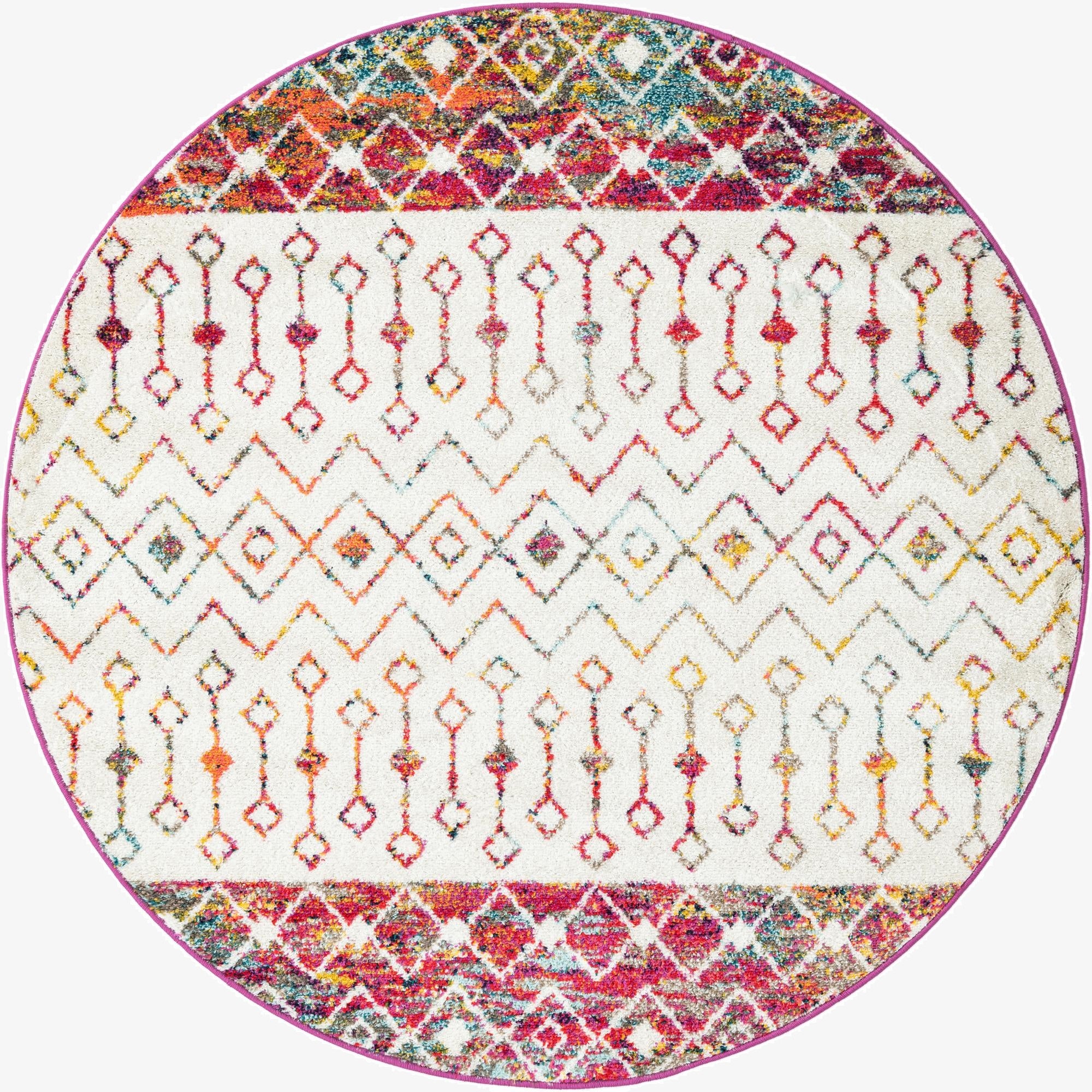 5' 3 x 5' 3 Moroccan Trellis Round Rug
