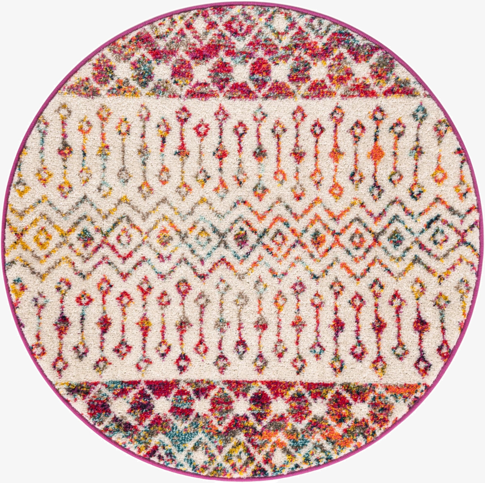 3' x 3' Moroccan Trellis Round Rug