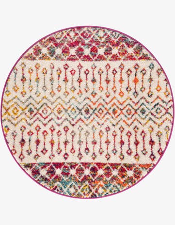 3' x 3' Moroccan Trellis Round Rug