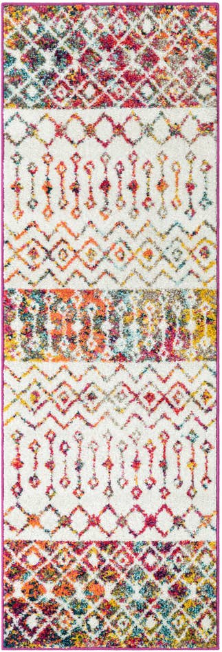 Detail image of 2' x 6' Moroccan Trellis Runner Rug