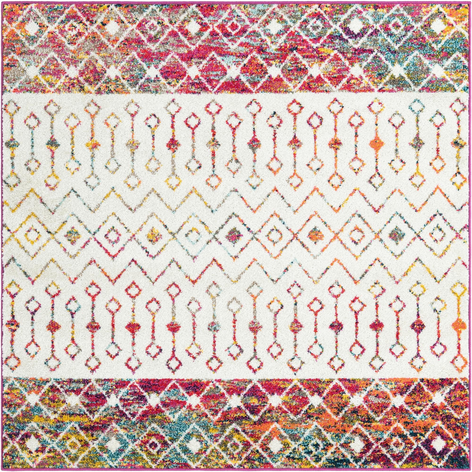 5' 3 x 5' 3 Moroccan Trellis Square Rug