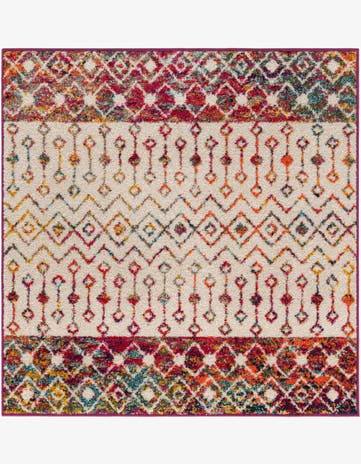 4' x 4' Moroccan Trellis Square Rug