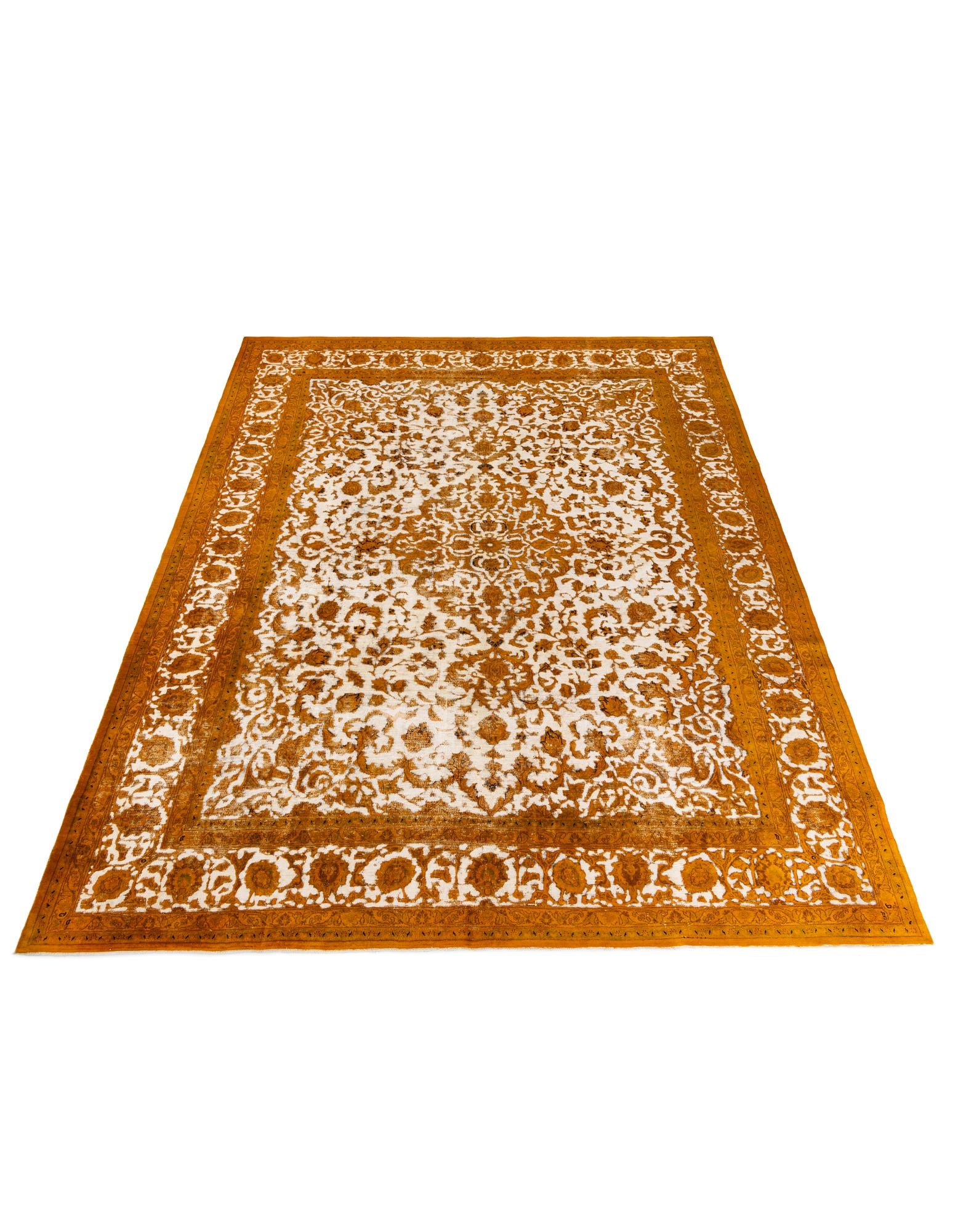 9' 9 x 12' 6 Hand Knotted Ultra Vintage Persian Wool Rug