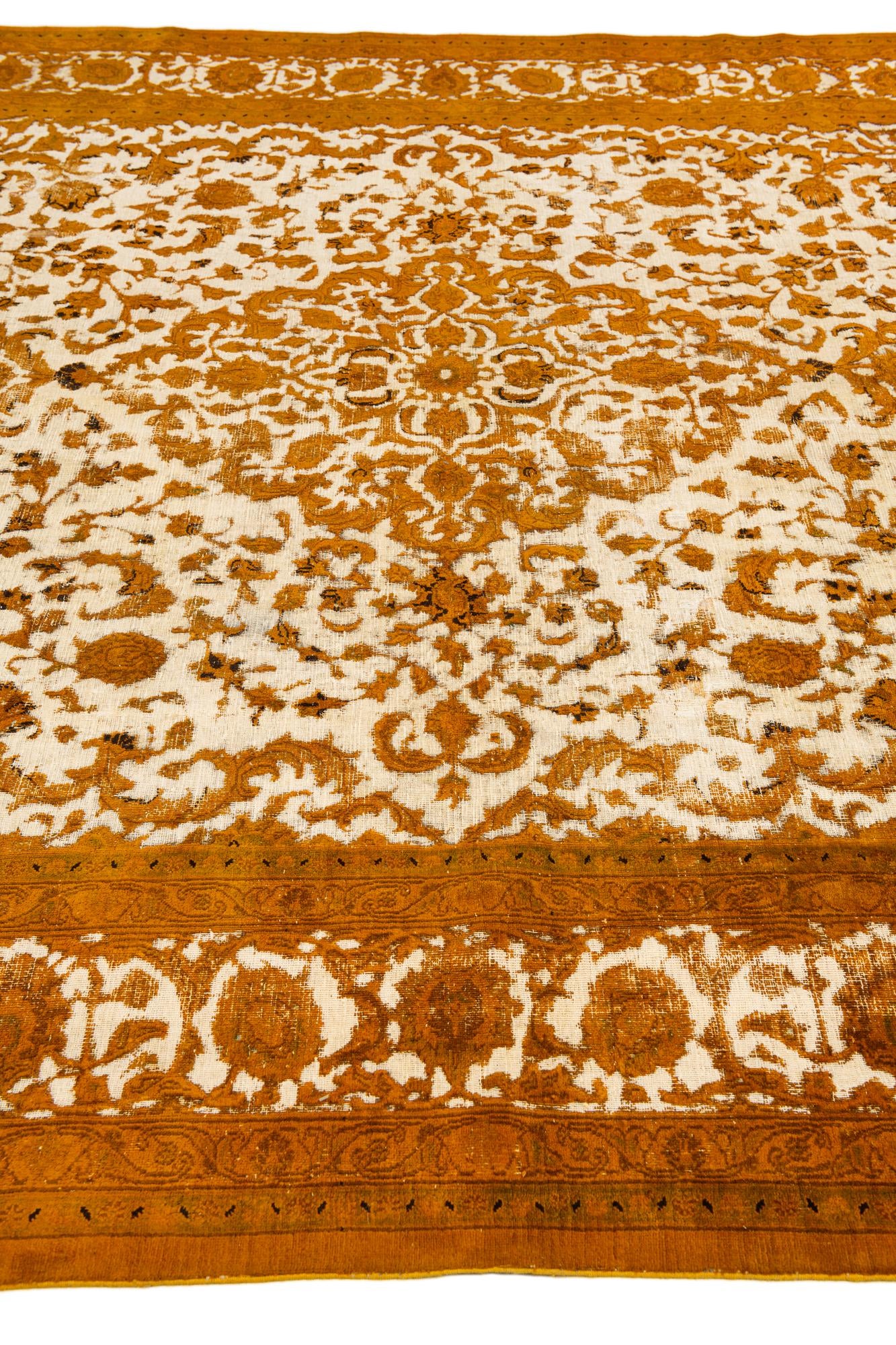 9' 9 x 12' 6 Hand Knotted Ultra Vintage Persian Wool Rug