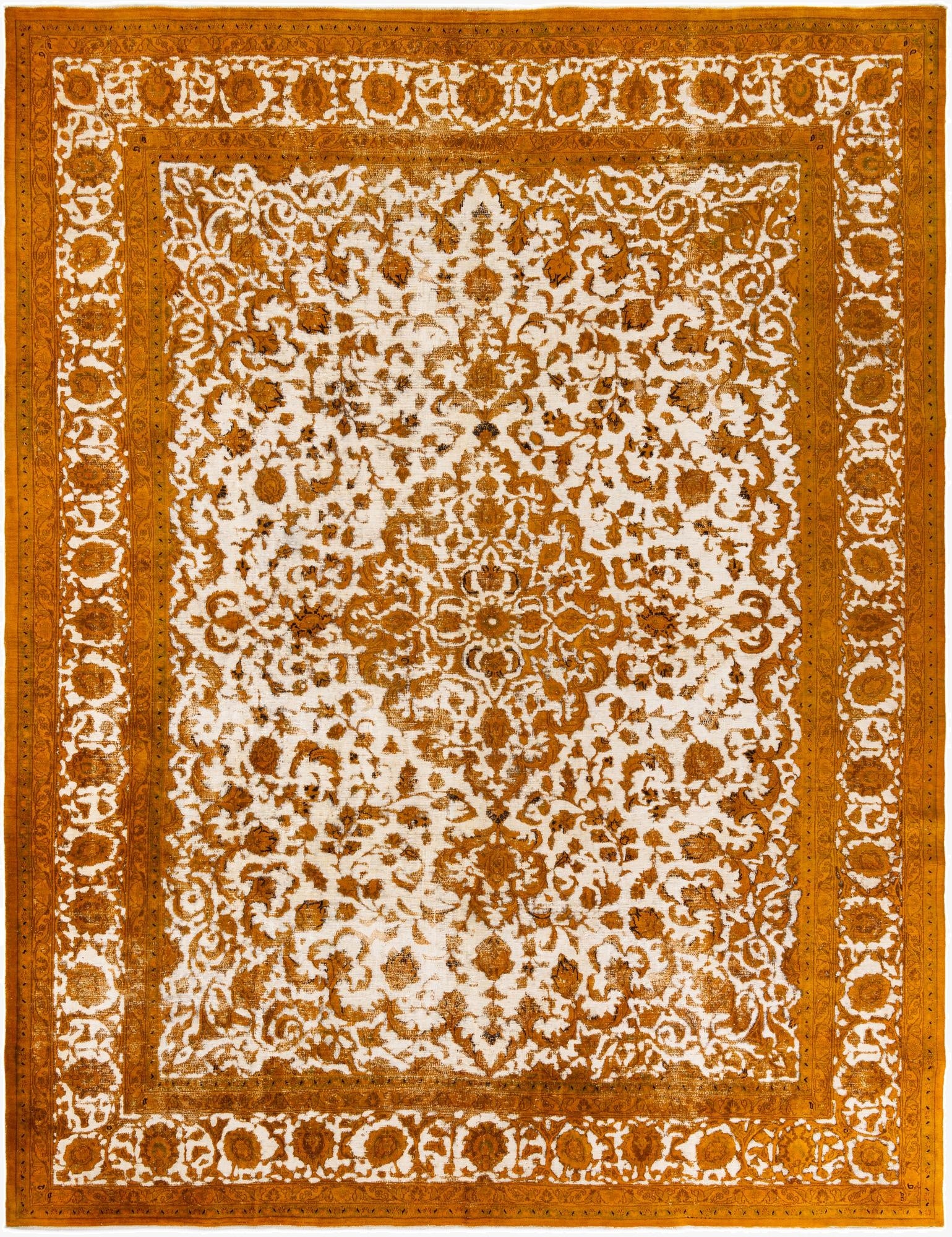 9' 9 x 12' 6  Hand Knotted Ultra Vintage Persian Wool Rug