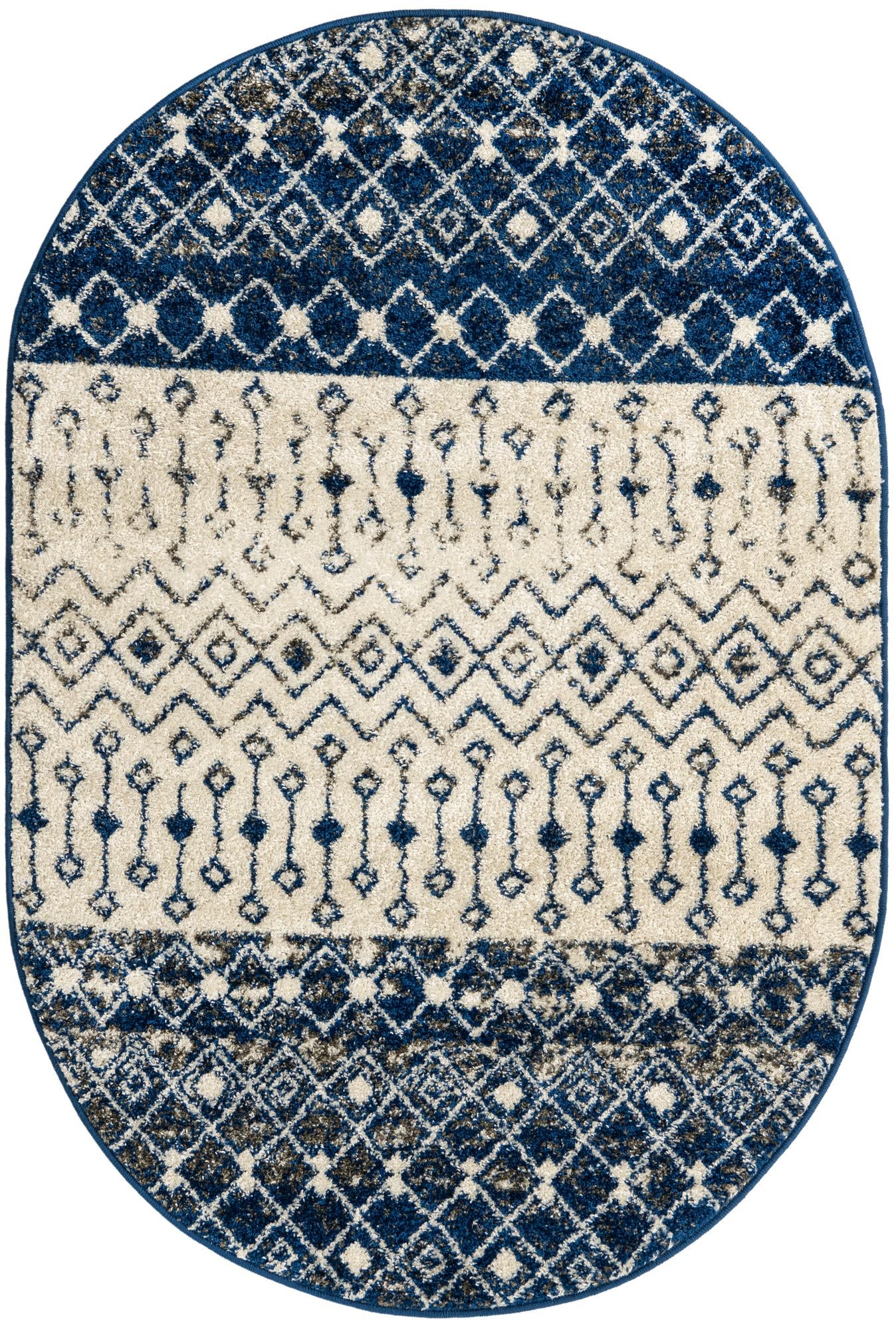 Rug Ivory Navy Blue Swatch link