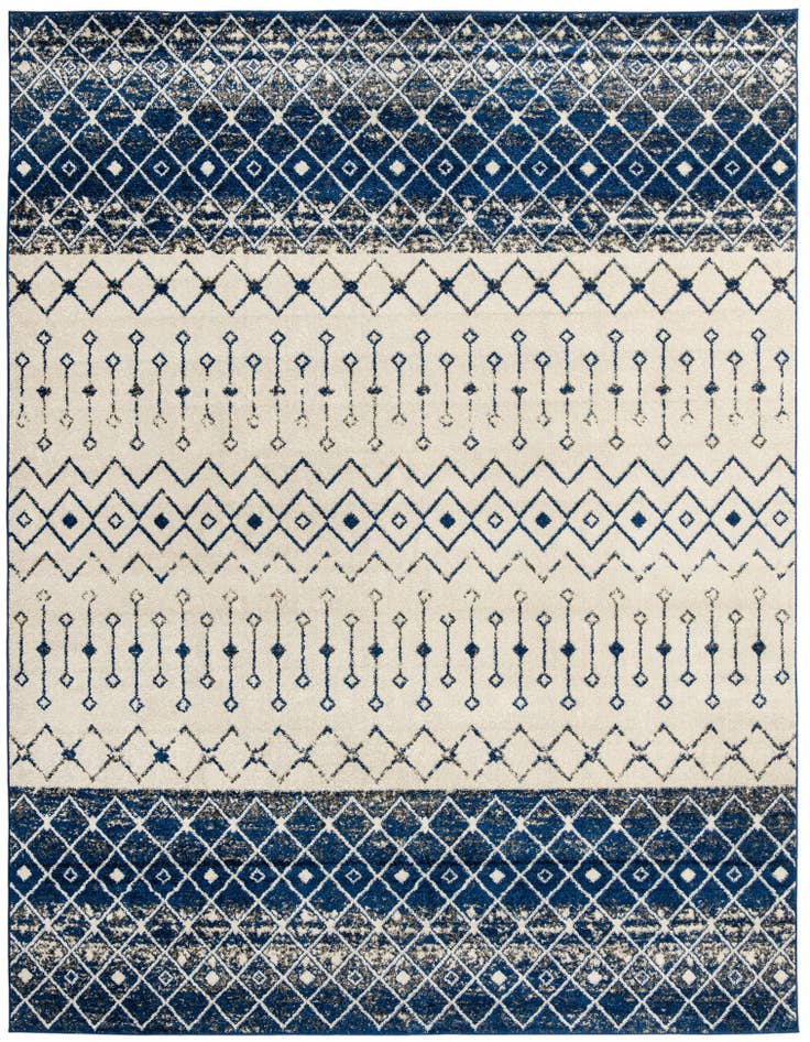 Detail image of 10' 8 x 14' Moroccan Trellis Rug