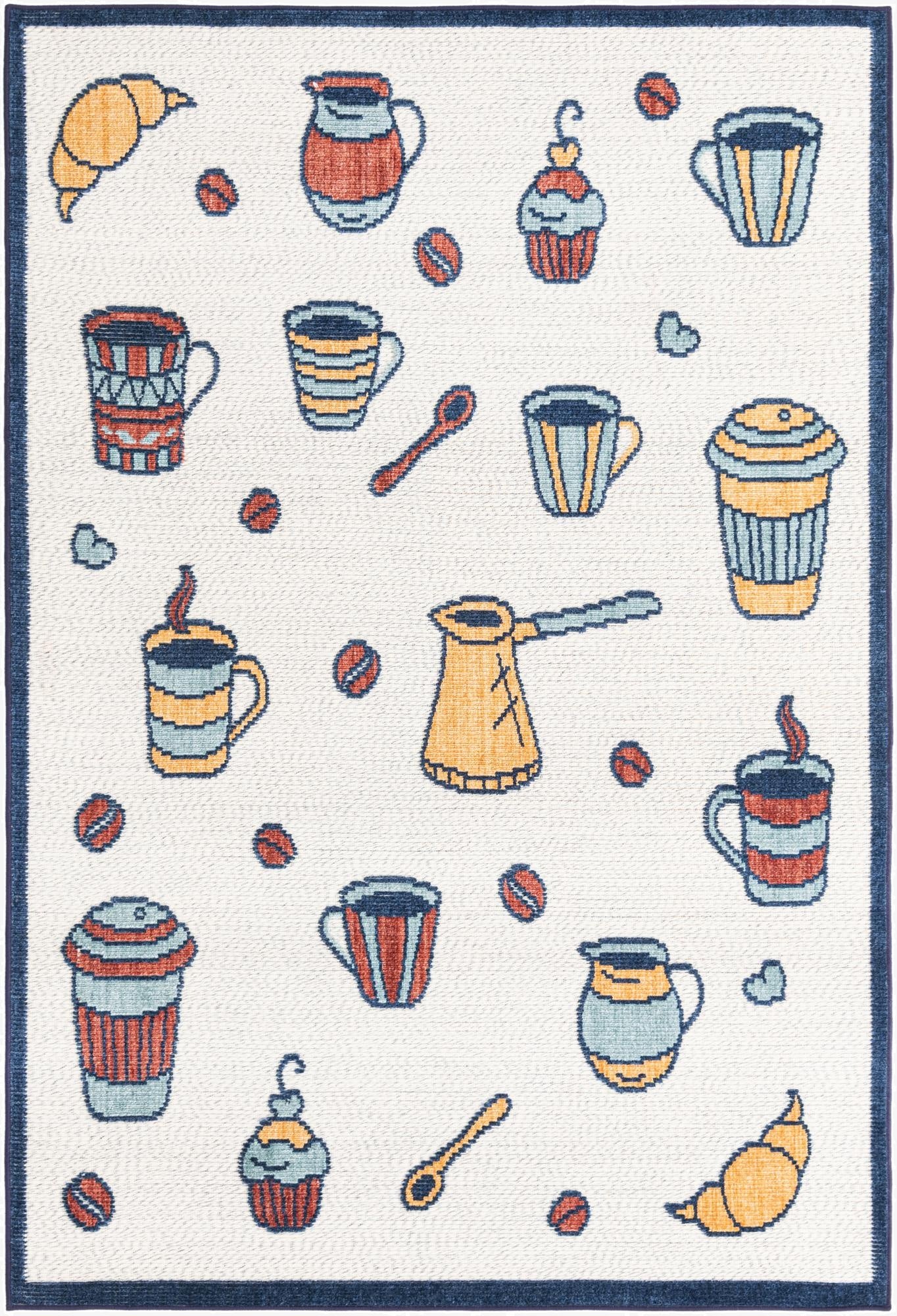 5' x 7' 7  Washable  Indoor / Outdoor Rug