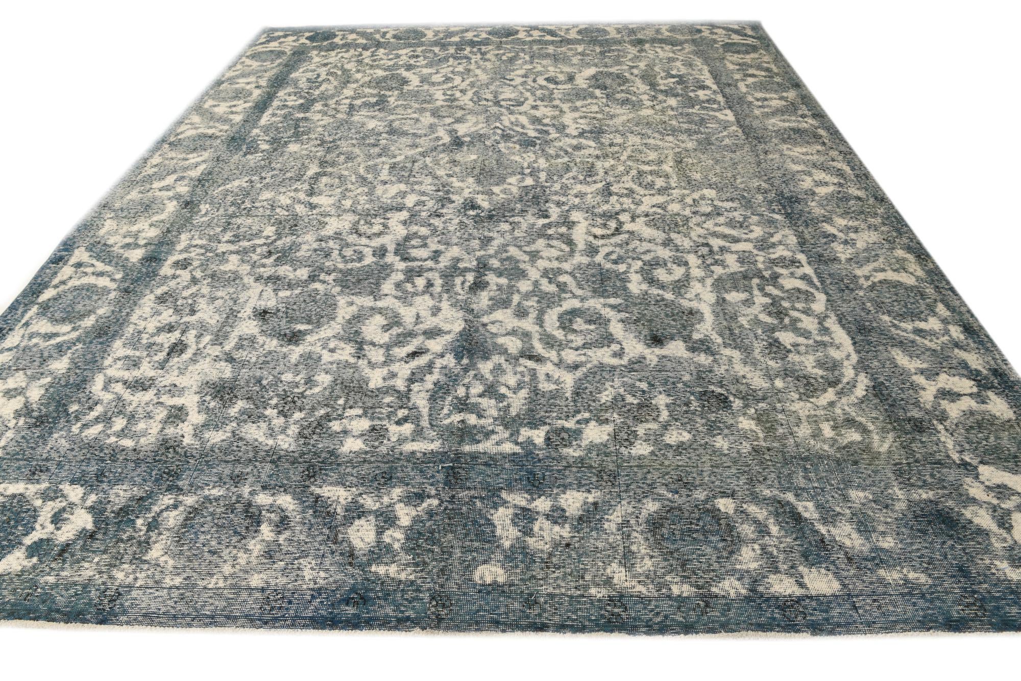 9' 9 x 13' 1 Hand Knotted Ultra Vintage Persian Wool Rug