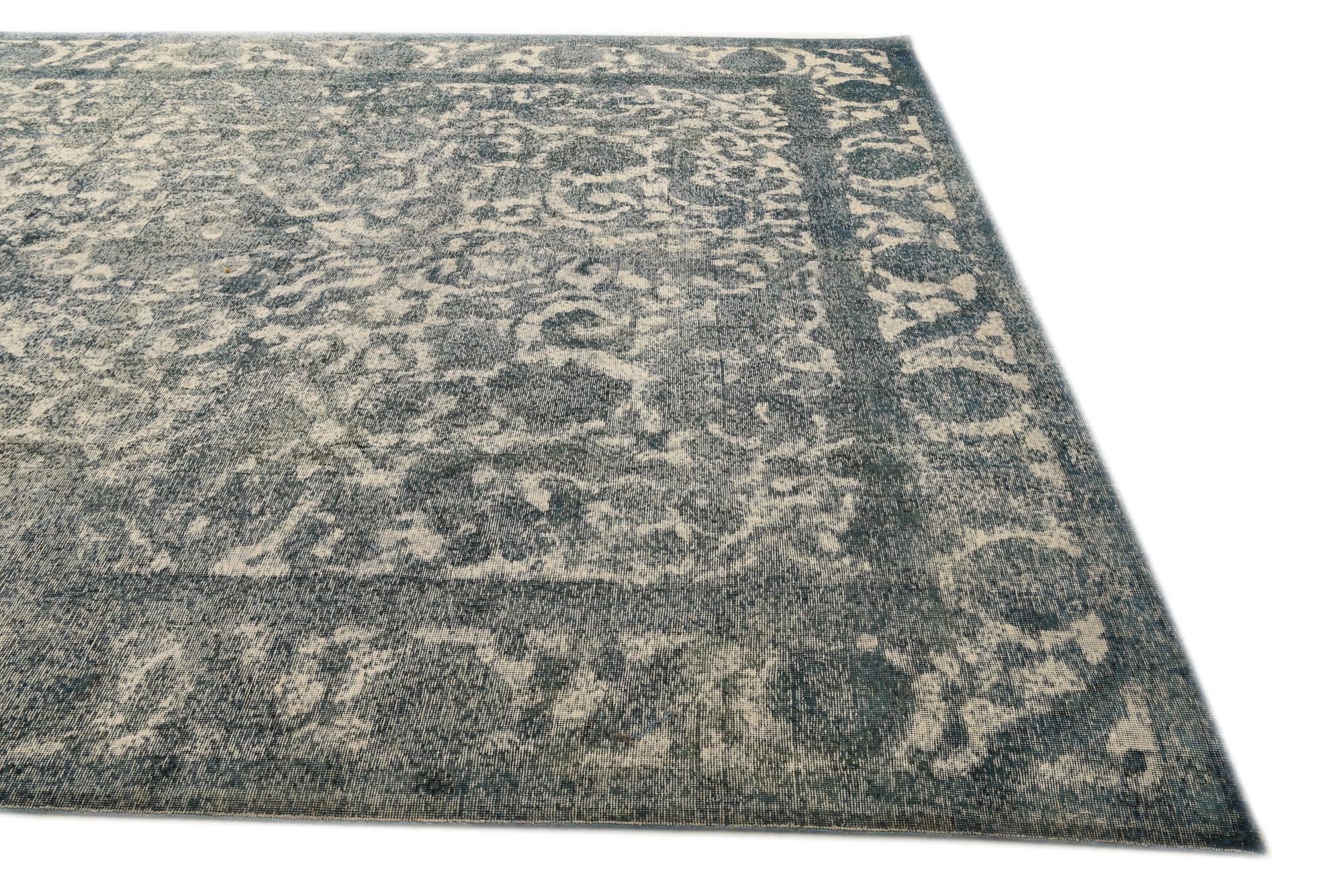 9' 9 x 13' 1 Hand Knotted Ultra Vintage Persian Wool Rug