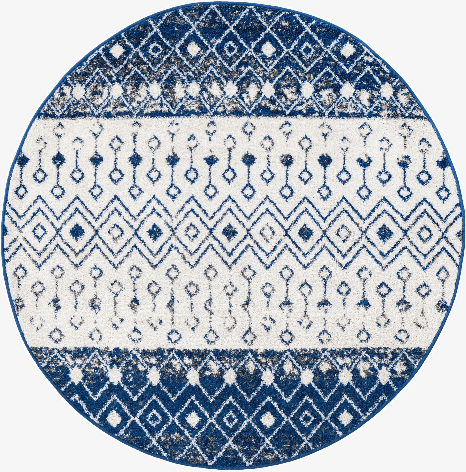 5' 3 x 5' 3 Moroccan Trellis Round Rug