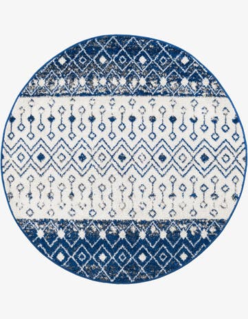 5' 3 x 5' 3 Moroccan Trellis Round Rug