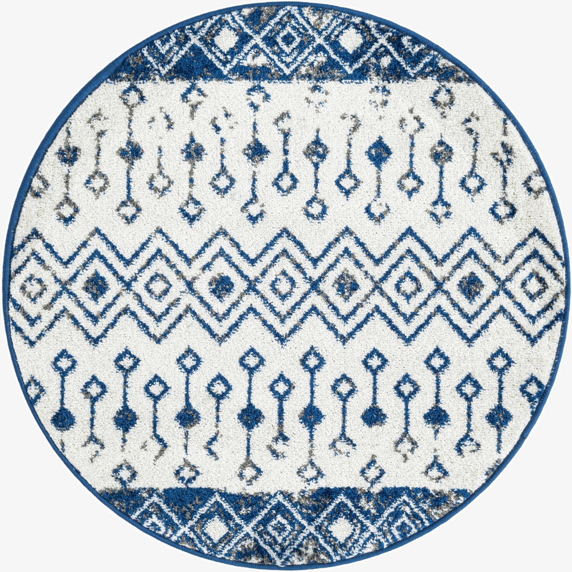 3' 3 x 3' 3 Moroccan Trellis Round Rug