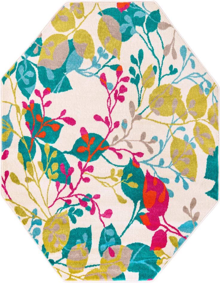 Detail image of 5' 3 x 5' 3 Azalea Octagon Rug