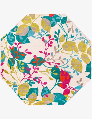 Ivory Azalea Octagon Rug