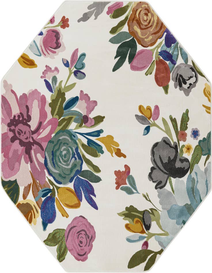 Detail image of 6' x 6' Blossom Octagon Rug