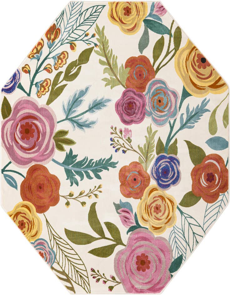 Detail image of 6' x 6' Blossom Octagon Rug