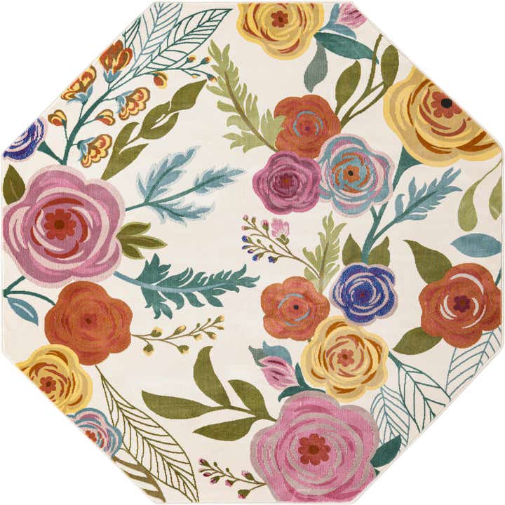 185cm x 185cm Blossom Achthoek Vloerkleed