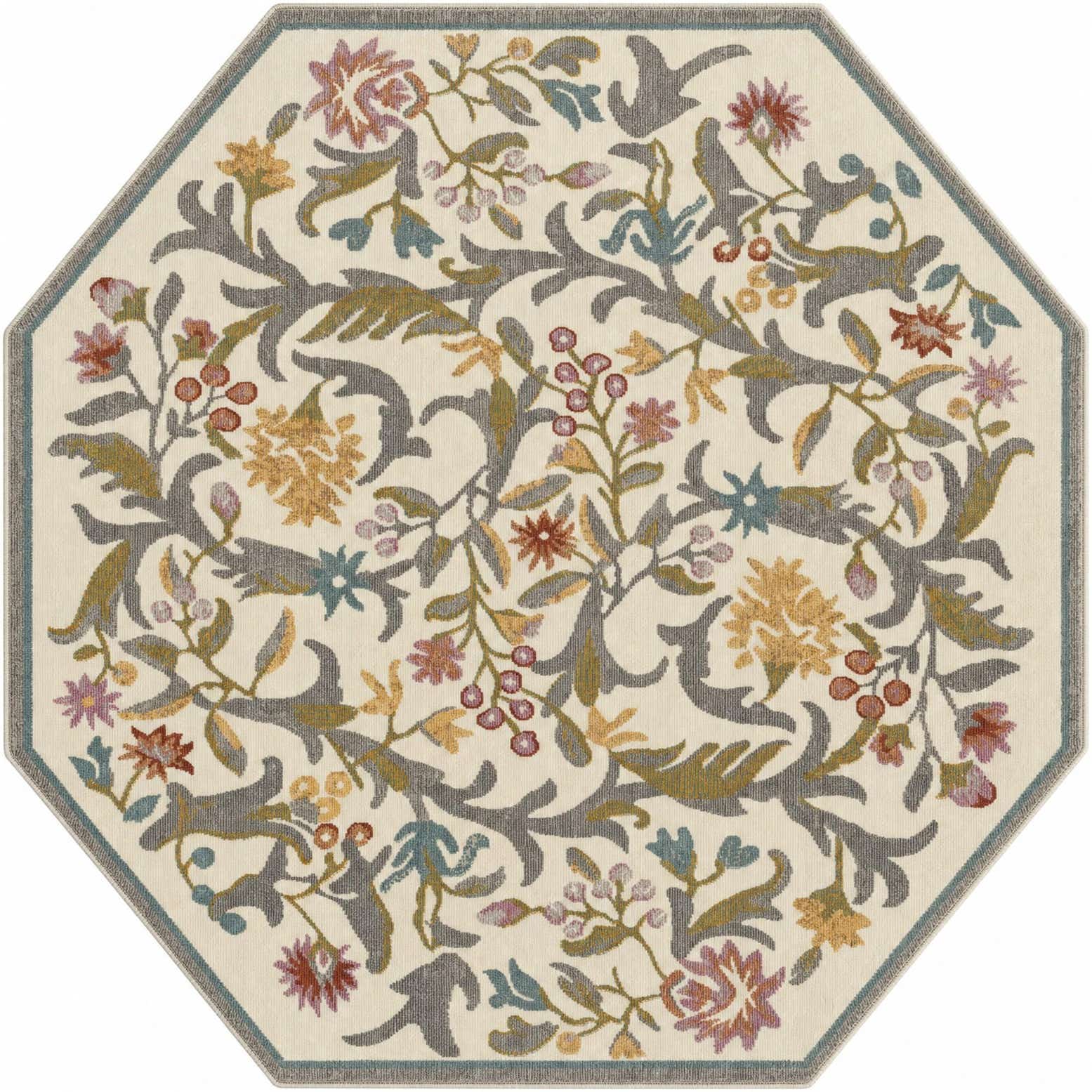 5' x 5' Blossom Octagon Rug