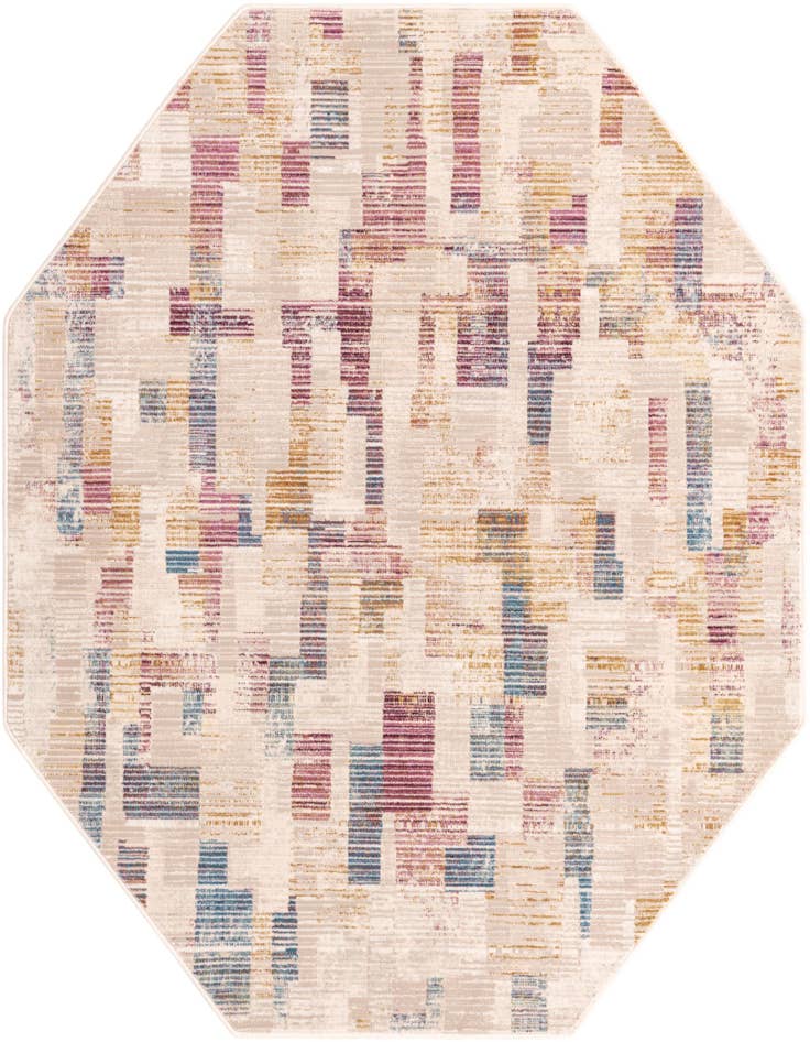 Detail image of 5' 3 x 5' 3 Deepa Octagon Rug