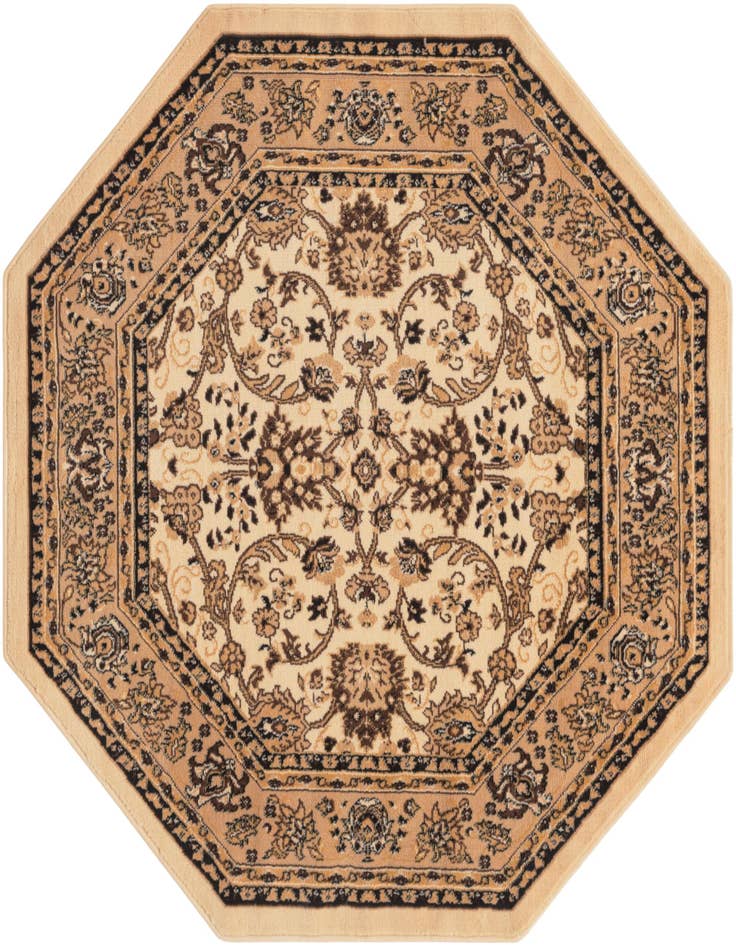 Detail image of 5' 3 x 5' 3 Kashan Design Octagon Rug