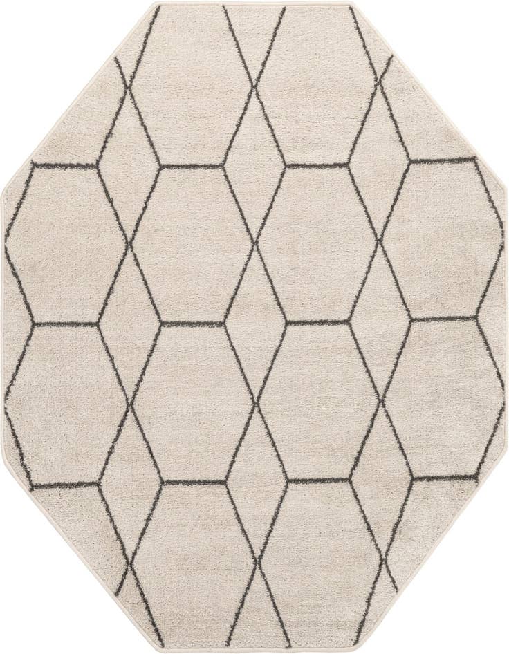 Detail image of 5' 3 x 5' 3 Lattice Frieze Octagon Rug