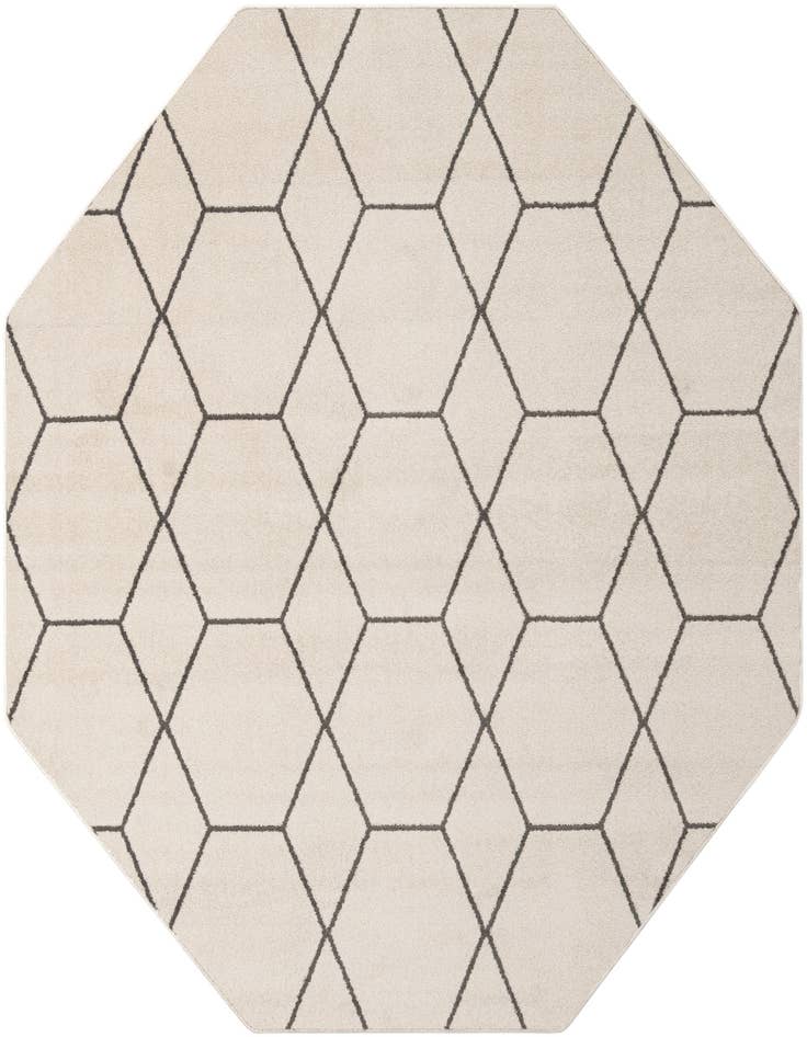 Detail image of 7' 10 x 7' 10 Lattice Frieze Octagon Rug