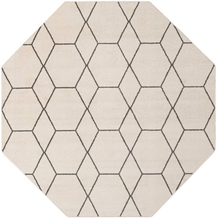 Detail image of 7' 10 x 7' 10 Lattice Frieze Octagon Rug
