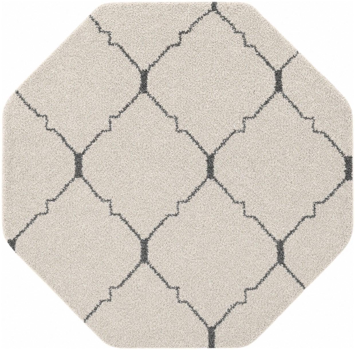 5' 3 x 5' 3 Moroccan Shag Octagon Rug