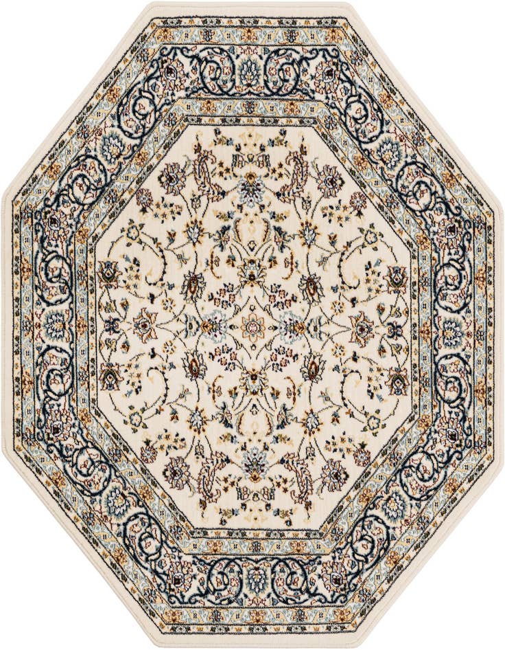 Detail image of 4' x 4' Nain Design Octagon Rug