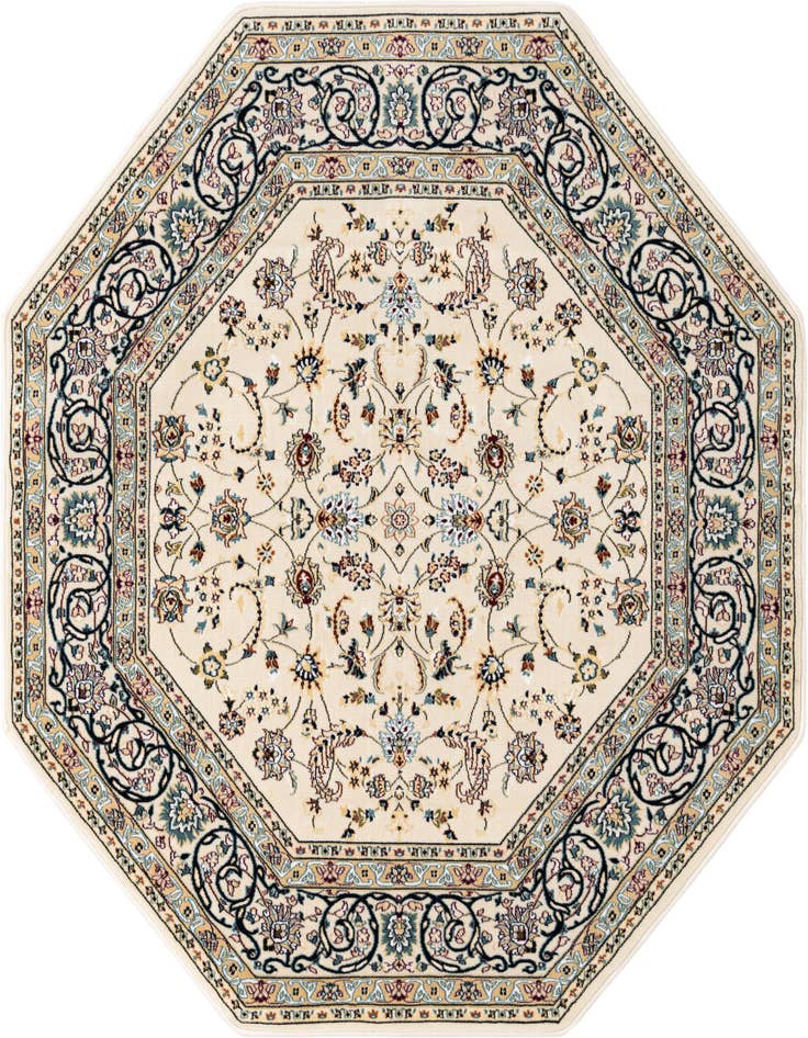 Detail image of 6' x 6' Nain Design Octagon Rug