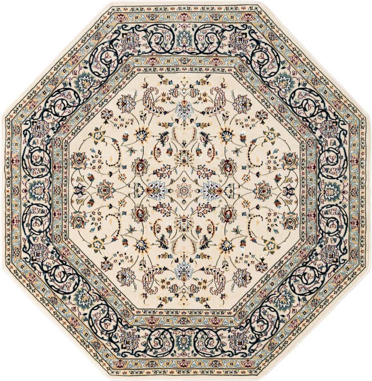 Detail image of 6' x 6' Nain Design Octagon Rug