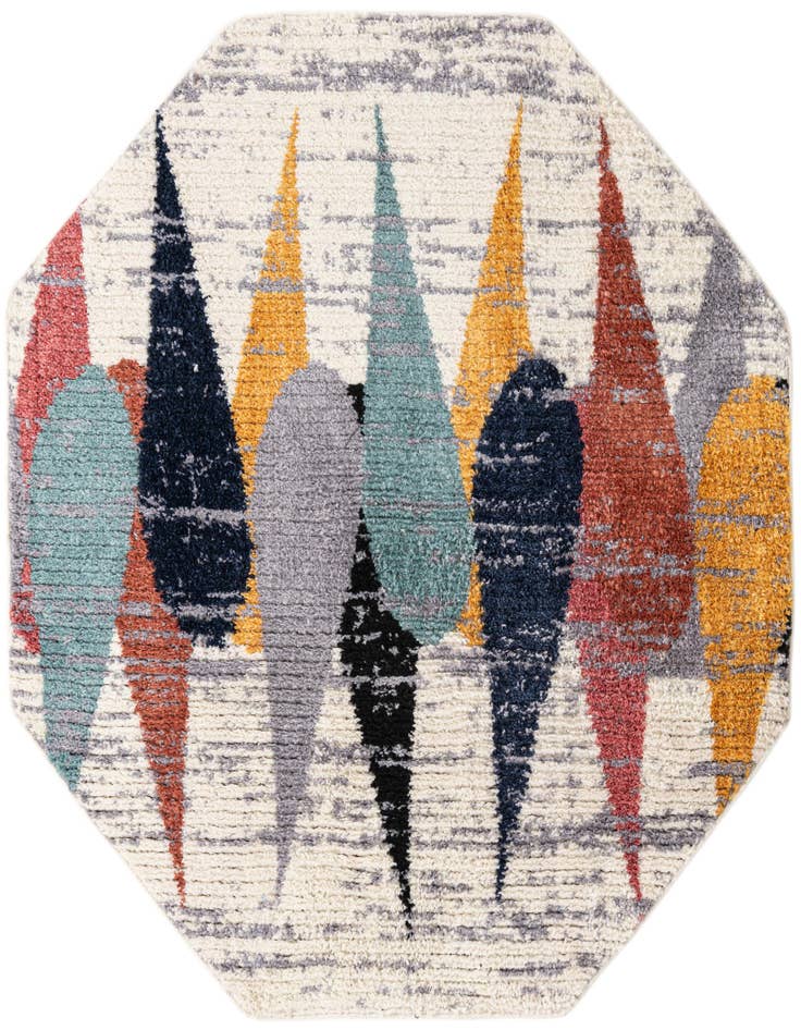 Detail image of 5' 3 x 5' 3 Tagine Octagon Rug