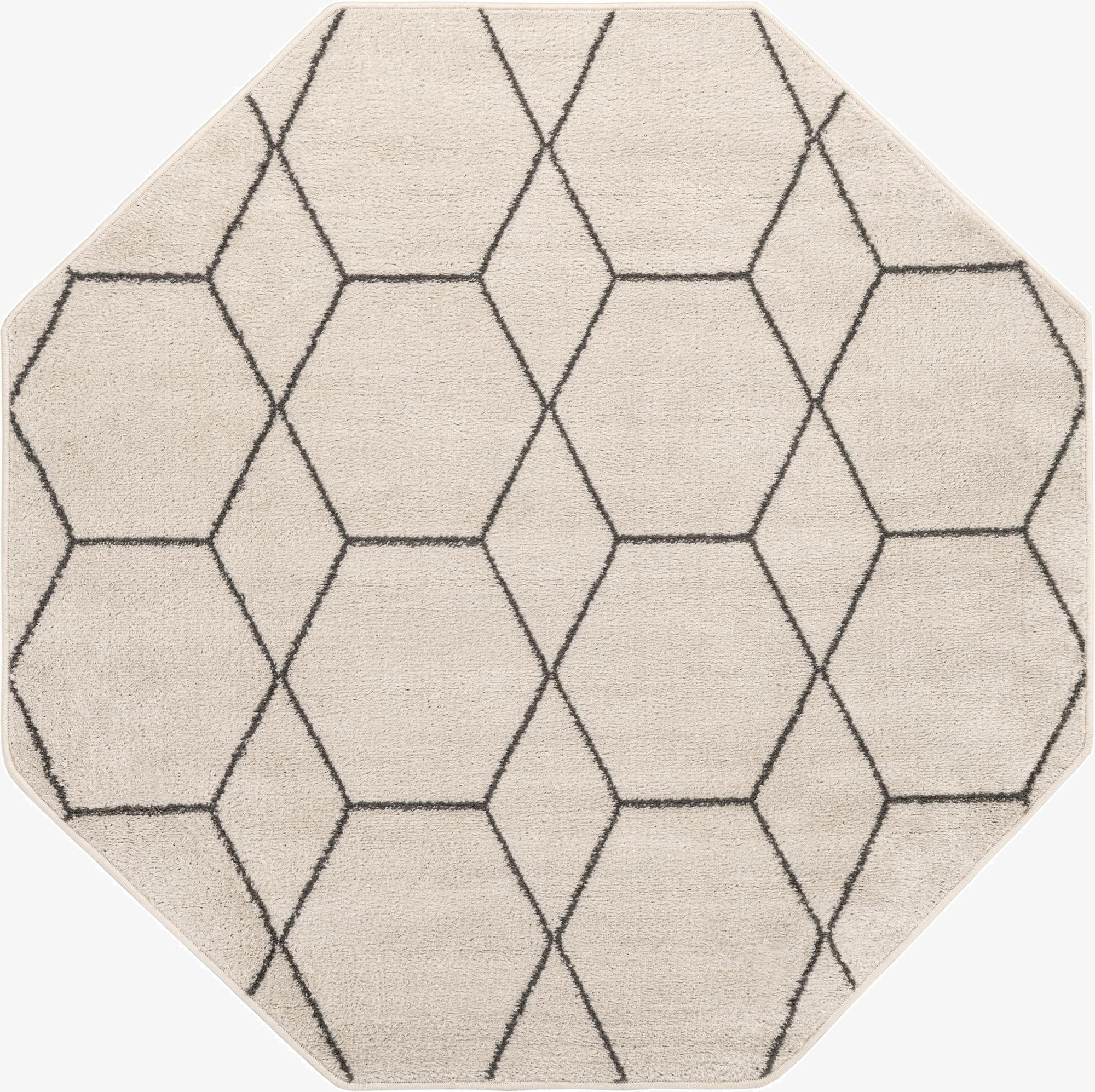 5' 3 x 5' 3 Trellis Frieze Octagon Rug