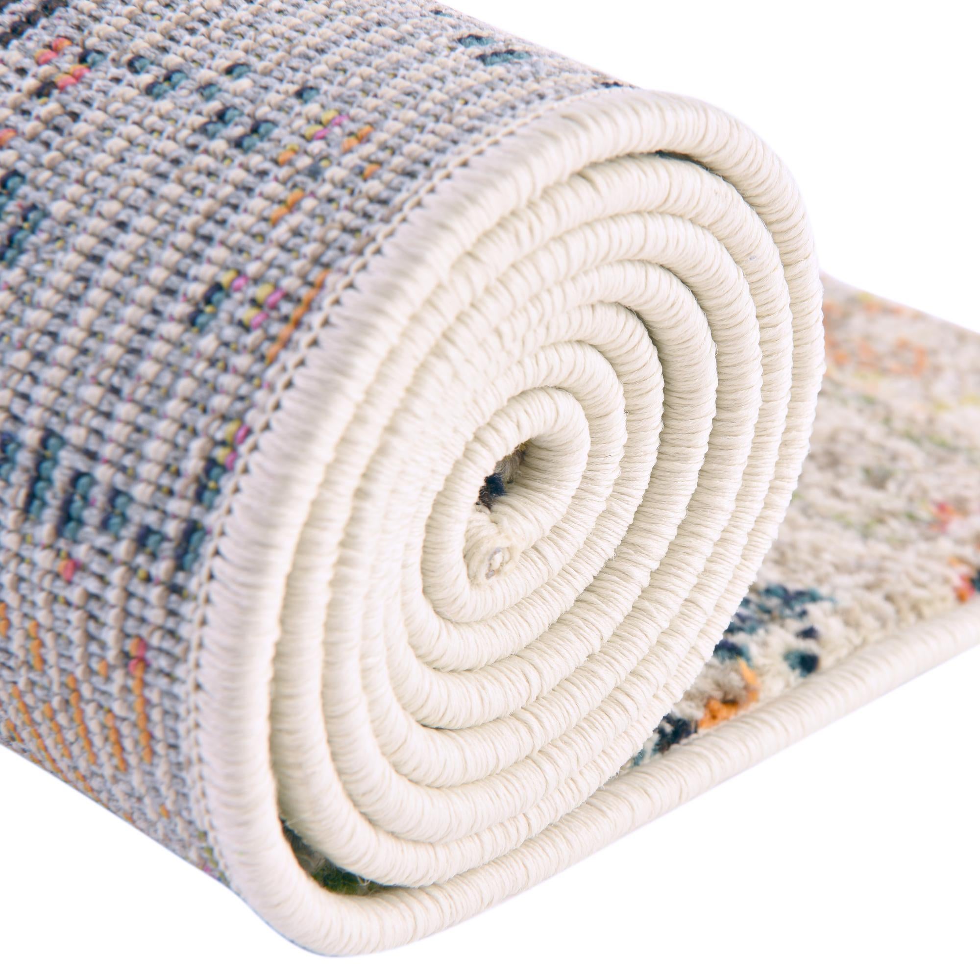 5' 3 x 5' 3 Washable Vivid Octagon Rug