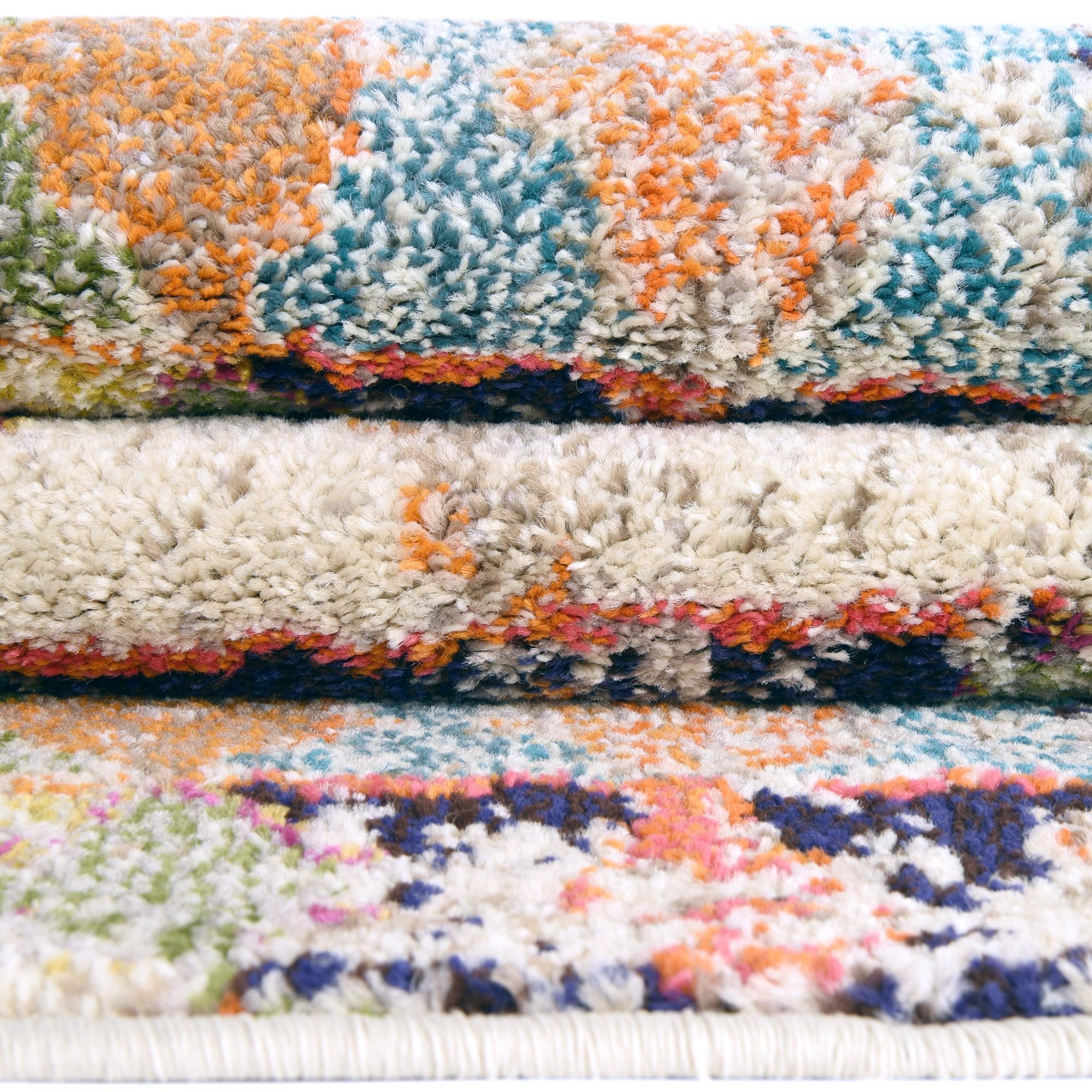 5' 3 x 5' 3 Washable Vivid Octagon Rug