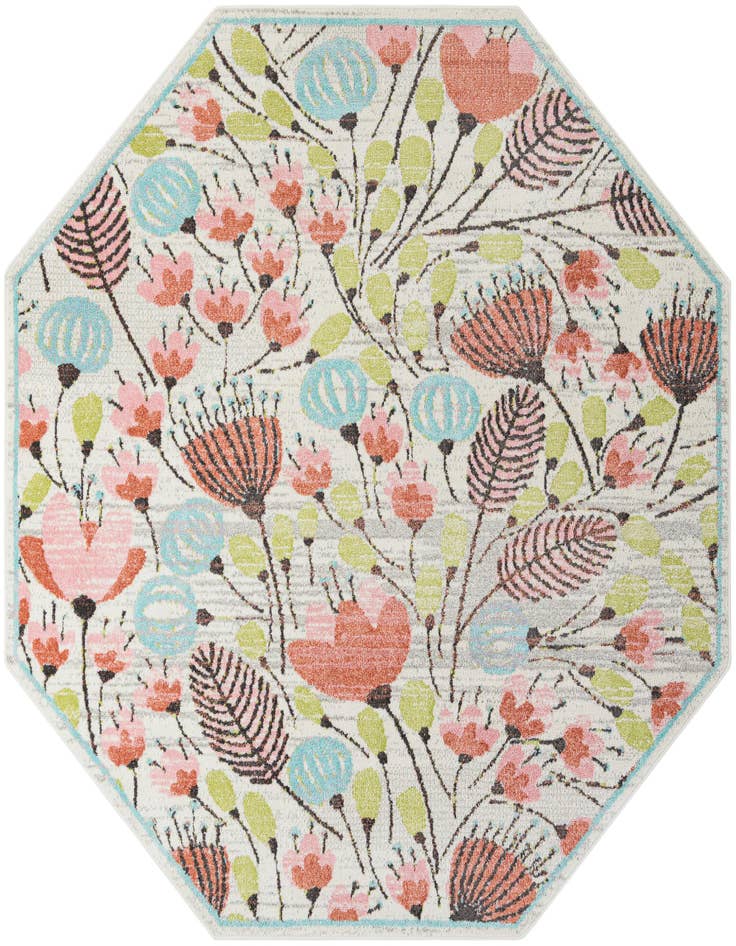 Detail image of 7' 10 x 7' 10 Whimsy Kids Octagon Rug