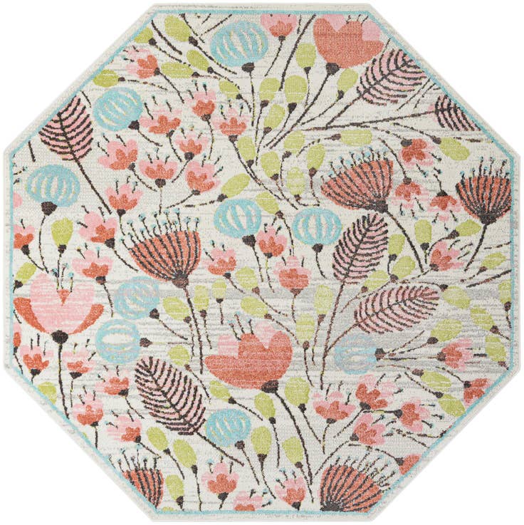 Detail image of 7' 10 x 7' 10 Whimsy Kids Octagon Rug
