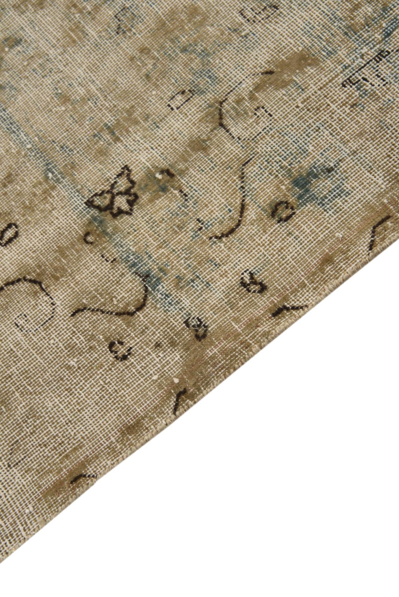 6' 1 x 10' 3 Hand Knotted Ultra Vintage Persian Wool Rug