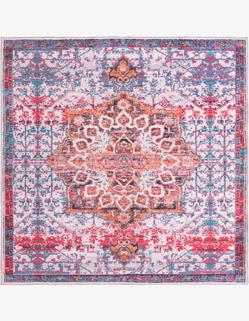 7' 3 x 7' 3 Washable Renaissance Square Rug