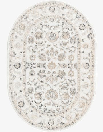 Ivory Aurelia Oval Rug