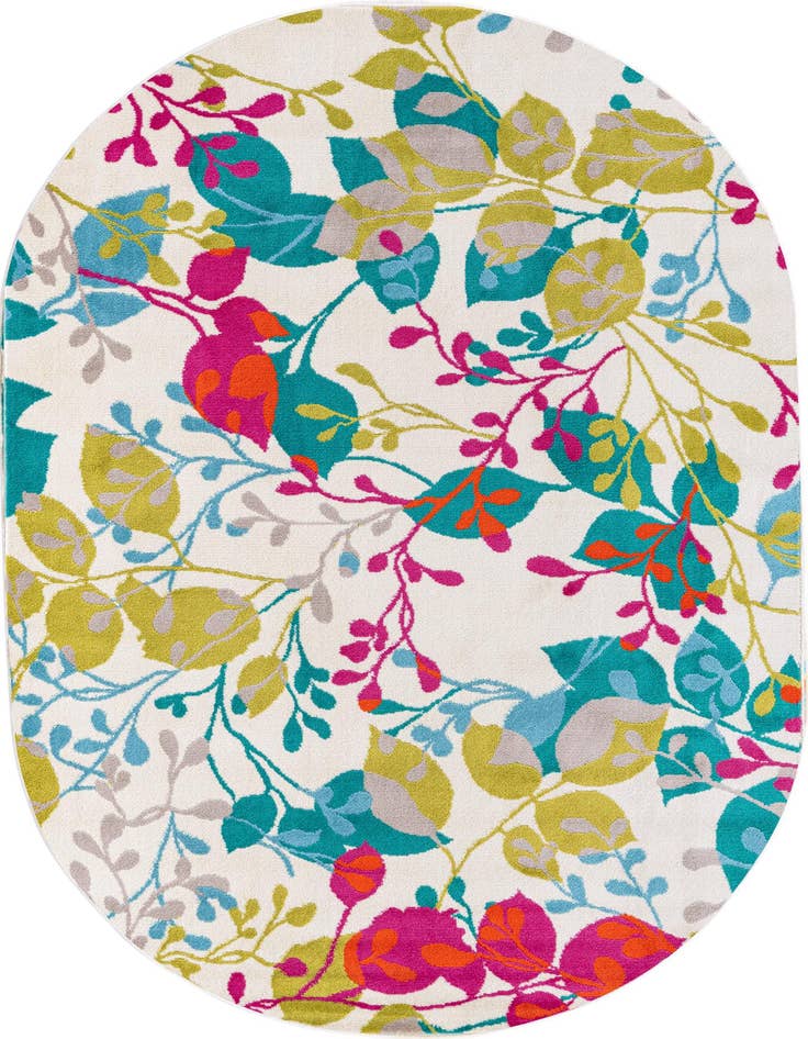 Detail image of 5' 3 x 8' Azalea Oval Rug