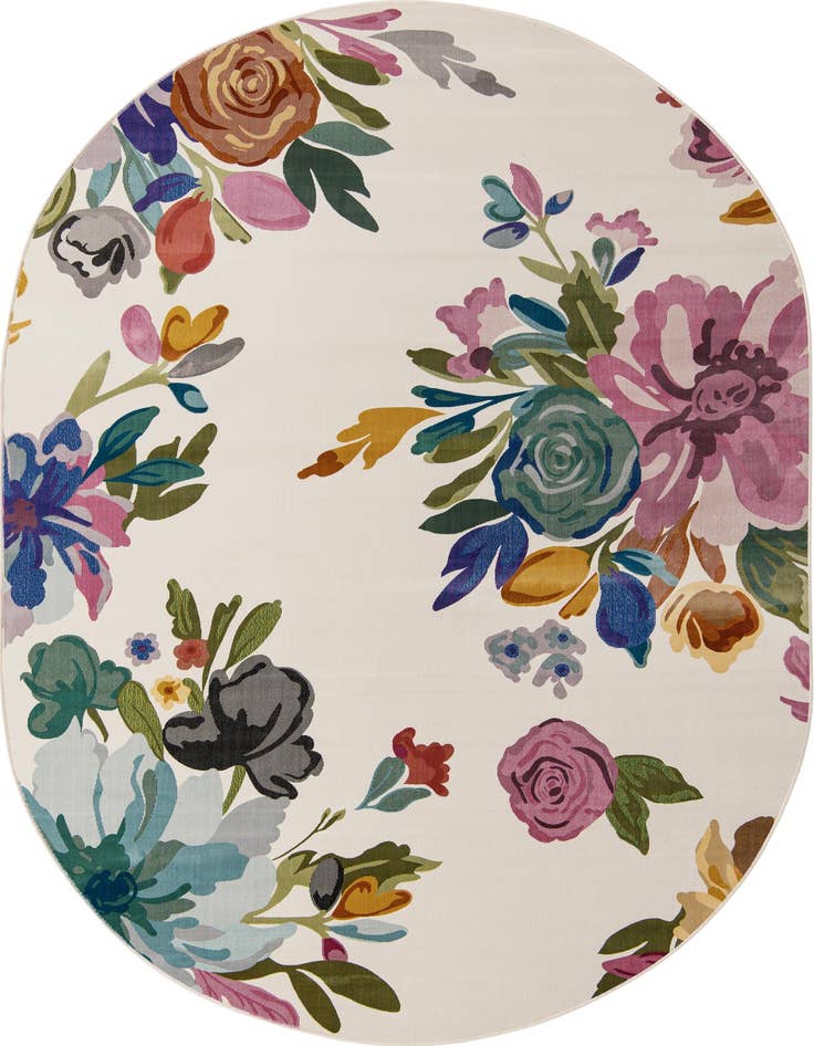 Detail image of 4' x 6' Blossom Oval Rug