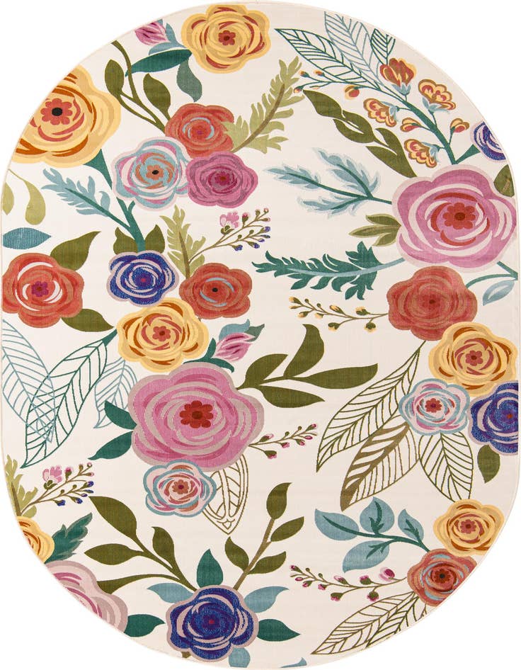 Detail image of 4' x 6' Blossom Oval Rug