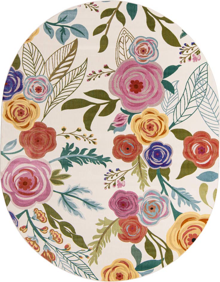 Detail image of 7' 10 x 10' Blossom Oval Rug