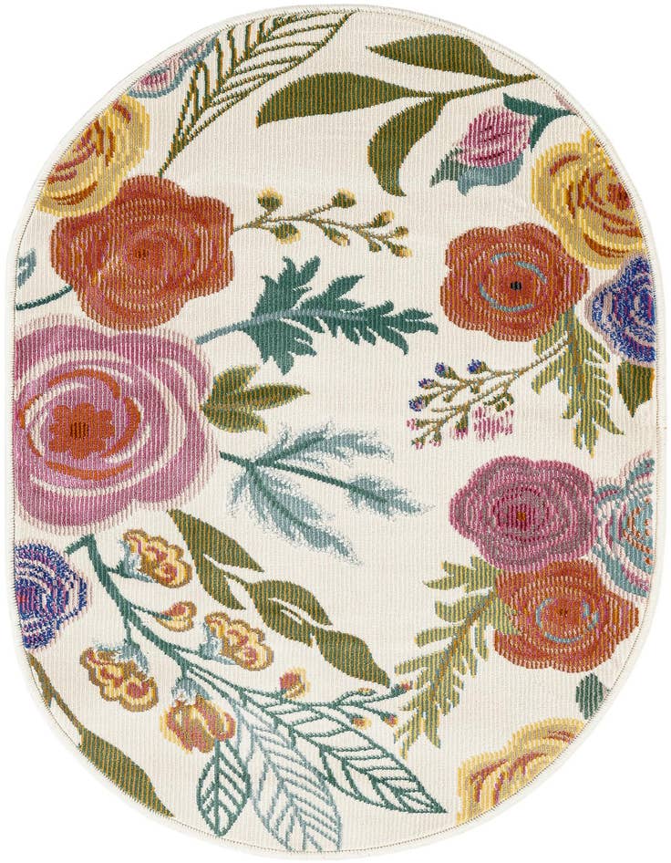 Detail image of 2' x 3' Blossom Oval Rug