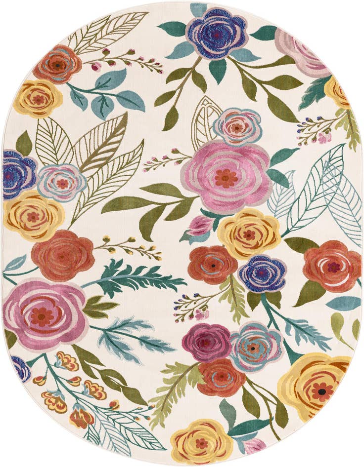 Detail image of 6' x 9' Blossom Oval Rug